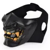 Party Masks Airsoft Paintball Wojskowe Taktyczne Prajna Half Face Mask Samurai Hannya Horror Skull Halloween Hunting Protective 230411