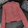 Damesjassen Designer hoogwaardige herfst winter double breasted tweed jas Leisure Lente Jassen vest Vrouwen Kerstcadeau MH83