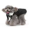 Hundkläder modekläder klänning smoking husdjur dräkt bröllop cachorro maskotas fluga slips skjorta gentleman dräkt