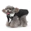 Chien Vêtements Mode Vêtements Robe Smoking Costume Pour Animaux De Compagnie De Mariage Cachorro Mascotas Noeud Papillon Chemise Gentleman Costume