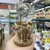 Bolsas de jóias resina macaco expositor para esferas de cristal artesanato ornamentos bolas base titular decoração de escritório em casa