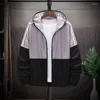 Men's Jackets Plus Fat Size Hooded Sun Protection Clothing Men's Summer Stretch Thin Loose Jacket Skin Coat