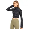 LU LU LEMONS Dames Stretch Cropped Nieuw Jasje Stand Strakke kraag Winddicht Sneldrogend Hoge kwaliteit Jassen Lange mouw Rits Gym Jersey Yoga Hoodies Kleuren