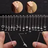 Oorknopjes 30 stuks roestvrijstalen hanger ketting lange micro ingelegde zirkoon creatieve blad hart oor piercing sieraden groothandel