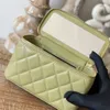 10A Mirror Quality Designer Vanity with Chain 17CM Lambskin Small Cosmetic Bags Withbox