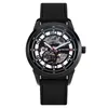 Montre-bracelets Wilon Fashion Double face squelette MONTRE MECONNELLE STRAPE DE CUIR STAPPORD