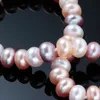 Strängar strängar naturligt sötvatten Långt pärlhalsband för kvinnor nackkedja Multicolor High Luster Pearls Jewelry 925 Silver Clasp Beads Choker 230410