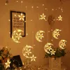 Articles de nouveauté 3M Ramadan Moon Star LED Rideau Lumière Guirlande Chaîne Islam Musulman Parti Fournitures 2023 Eid Mubarak Décoration Pour La Maison Enfants Chambre Z0411