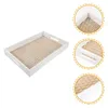 Dinnerware Sets Wood Tray Wooden Pallet Multi-functional Storage Plate Dessert Serving White Rustic Style Party Fruit Holder