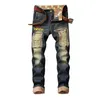 Denim designer buraco jeans de alta qualidade rasgado para homens tamanho 28-38 40 outono inverno mais veludo hip hop punk streetwear lj200903249q