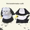 Hundkläder 1 Set Söt Pet Transformation Outfit Cosplay Hat Clothes Nun Style Dress Up Halloween Transform