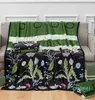 Coperta di design di lusso Coperta con motivo a farfalla con fiori di tarassaco verde Coperta con logo Coperta per decorazione domestica Coperta per divano con aria condizionata calda