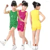 Vêtements de scène filles garçons paillettes salle de bal Jazz Hip Hop danse Performance Costumes chemise hauts pantalons enfants tenues de fête modernes