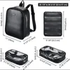 収納ボックス14 "プロのメイクアップアーティストバックパック化粧品ショルダーバッグ旅行オーガナイザー透明なバッグ