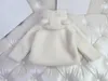 ブランド幼児ジャケットウィンターベアハットデザイナーベビー服サイズ100-160ピュアホワイトラムヘアキッズコートNov10