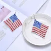 Lampadario pendente Orecchini bandiera americana per le donne Giorno dell'indipendenza patriottica 4 luglio Orecchini pendenti con gancio pendenti Gioielli di moda Z0411