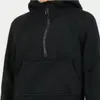 New Lulus Yoga Outfits Yoga suit women's sports half zip hoodie loose fitting set wrinkle resistant fleece lock warm fitness jacket sweater
