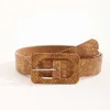 Europeisk stil Fashion Square Pin Buckle Women Belt Snake Skin Mönster Tryckbälten för damer Kvinnliga PU -läder