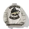 Men s Jackets Winter Varsity Jacket Men Leather Sleeves Letter Embroidery Woolen Women Dog Flocking Thick Warm Coat Parkas Button Youth 231110
