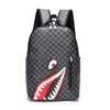 Boys' backpack, students' computer backpack, shark fashion, large capacity, short distance travel backpack, work commuting backpack 230411