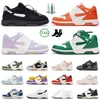 Klasyczny OG z projektanta biurowego Low Ooo Tops Flat Sneakers Black White Green Green Pink Blue Offs Und Ourdoor for Walking Men Women Casual Sports