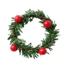 Decorative Flowers Artificial Wreath Red Napkin Ring Berries PVC Decoration Pine Wreaths Xmas Fruit Banquet Special Event Party Wedding