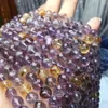 Loose Gemstones Beads Ametrine Round Faceted 8mm 37cm Wholesale For DIY Jewelry Necklace