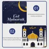 Presente de presentes de 4 PC Eid Party Gift Muslim Mubarak Treat Ramadan Lantern Wedding Goodies