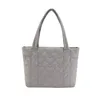 Evening Bags Embroidery Down Suit Bag Solid Color High Capacity Tote HandBag Fabric Diamond Pattern Shoulder Autumn