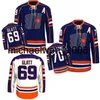 Weng NEW Goon Doug The Thug Glatt Halifax Highlanders # 69 Xavier LaFlamme # 70 Фильм Хоккейная майка Цвет Синий Белый S-3XL