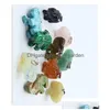 Pedra Sorte Presente Natural Quartzo Cristal Bolso Pedra Bonito Elefante Estatuetas Chakra Cura Esculpida Gemstone Artesanato Pingente 4 Dhgarden Dhcik