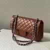 Designerväskor 5A Luxury Crossbody Påsar Macarone Shoulder Bags äkta läderkvinnor Väskor av hög kvalitet Kvinnas handväskor Messenger Bag Flap Chain Bag Sliver Chain Lady Lady