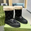 Womens Designers Boot Winter Snow Boots Black Fur Booties Martin Cowboy Boots Slip-on Platform Fluffy Boot Chunky Bottom