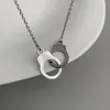 Catene GSOLD Collana con fibbia rotonda individualità geometrica Catena di clavicola semplice in metallo color argento per gioielli di moda di tendenza da donna