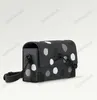 M81935 DOTS YK PAREMER WAROBLABLE WAGLEJ X YAYOI KUSAMA MĘŻCZYZN Crossbody 3D Painted Dots Designer Mini Soft Trunk na ramię z torebką łańcuchową dla mężczyzny