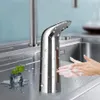 Dispensateur de savon liquide 400 ml Capteur IR intelligent automatique Dispensador de désinfectant électroplate pour salle de bain 349y