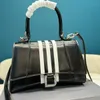 여성 Luxurys 디자이너 Balencigas 모래 시계 가방 5A 품질 23CM 패션 탑 소 가죽 클래식 어깨 Crossbody 토트 숙녀 핸드백 레트로 플랩 가방