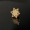 Broches David Star broche hexagramme en acier inoxydable hommes broche fermoir pince judaïsme bijoux rétro amulette cadeau mariage revers