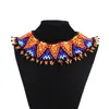 Collier ras du cou ethnique bohème en résine pour femmes, collier de perles fait à la main, déclaration africaine, bijoux de fête de Festival