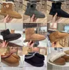 Designer Fluffy Snow Boots Mini Women Winter Ug Australia Tasman Platform Boot Fur Slipper Ankle Wool Shoes Sheepskin Leather Casual in Cotton boots winter