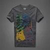 Camisetas masculinas T-shirt justa com padrão de avatar de personagem indiano tamanho S a XXXL