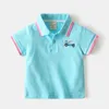 T-Shirts Stickerei Auto Jungen Polo T-Shirt Elegant Kleinkind Tops Qualität Mode T-Shirt Baumwolle Sommer Kinder Shirt Kinderkleidung 230411