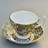 Cups Saucers Bone China Coffee Cup Britse hofstijl Middag en Saucer Set