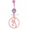 Nombril Bell Button Rings D0069 Browning Deer Belly Ring Mix Couleurs Drop Delivery Jewelry Body Dhgarden Otudp