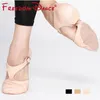 Couro 613 Sapatos de jazz estendidos para mulheres T Strap Strap Ballet Lyrical Dancing Professhers's Dance Sandals Shoe 230411