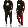 Męskie dresy męskie Męskie koszulki Set Bluzy i spodnie dresowe Wysokiej jakości męski na świeżym powietrzu Casual Sports Suit Gym Longsleeve Tracksuit S-4xl J231111