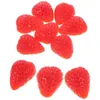 Party Decoration 10 Pcs Fake Fruits Model Strawberry Slice Pvc Simulation Artificial Pography