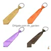 Cravates de haute qualité Couleurs solides Cravate Enfants Garçons Cravates réglables Satin Cravate élastique Accessoires de vêtements Drop Dhgarden Dhndc