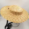 Sombreros de borde anchos Summer floppy Wheat Sombrero de paja grande Big Sun Tie Bow Elegant Lady Beach Chapeau Sombreros Eger22