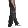 男性のトラックスーツスウェットパンツ男性カーゴパンツエラスティックウエストのズボン男性快適なジョガースポーツルーズソリッドプラスサイズの衣服231110